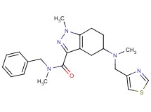 N-benzyl-N,1-dimethyl-5-[methyl(1,3-thiazol-4-ylmethyl)amino]-4,5,6,7-tetrahydro-1H-indazole-3-carboxamide