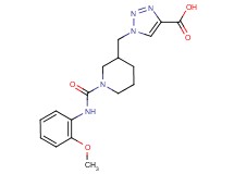 1-[(1-{[(2-methoxyphenyl)amino]carbonyl}piperidin-3-yl)methyl]-1H-1,2,3-triazole-4-carboxylic acid