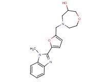 4-{[5-(1-methyl-1H-benzimidazol-2-yl)-2-furyl]methyl}-1,4-oxazepan-6-ol
