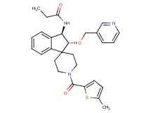 N-[(2R*,3R*)-1'-[(5-methyl-2-thienyl)carbonyl]-2-(3-pyridinylmethoxy)-2,3-dihydrospiro[indene-1,4'-piperidin]-3-yl]propanamide