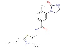 4-methyl-N-[(4-methyl-2-propyl-1,3-thiazol-5-yl)methyl]-3-(2-oxo-1-imidazolidinyl)benzamide