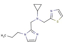 N-[(1-propyl-1H-imidazol-2-yl)methyl]-N-(1,3-thiazol-2-ylmethyl)cyclopropanamine