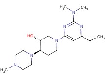 (3R*,4R*)-1-[2-(dimethylamino)-6-ethyl-4-pyrimidinyl]-4-(4-methyl-1-piperazinyl)-3-piperidinol