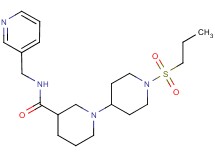 1'-(propylsulfonyl)-N-(pyridin-3-ylmethyl)-1,4'-bipiperidine-3-carboxamide