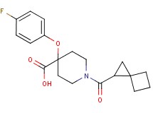 4-(4-fluorophenoxy)-1-(spiro[2.3]hex-1-ylcarbonyl)piperidine-4-carboxylic acid