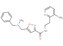 5-{[benzyl(methyl)amino]methyl}-N-[2-(3-methylpyridin-2-yl)ethyl]isoxazole-3-carboxamide