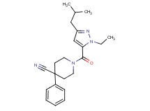 1-[(1-ethyl-3-isobutyl-1H-pyrazol-5-yl)carbonyl]-4-phenylpiperidine-4-carbonitrile