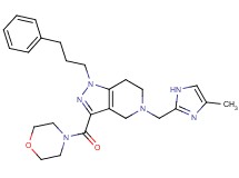5-[(4-methyl-1H-imidazol-2-yl)methyl]-3-(4-morpholinylcarbonyl)-1-(3-phenylpropyl)-4,5,6,7-tetrahydro-1H-pyrazolo[4,3-c]pyridine