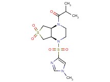 (4aR*,7aS*)-1-isobutyryl-4-[(1-methyl-1H-imidazol-4-yl)sulfonyl]octahydrothieno[3,4-b]pyrazine 6,6-dioxide