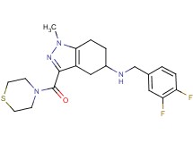 N-(3,4-difluorobenzyl)-1-methyl-3-(4-thiomorpholinylcarbonyl)-4,5,6,7-tetrahydro-1H-indazol-5-amine