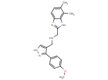 1-(6,7-dimethyl-1H-benzimidazol-2-yl)-N-{[3-(4-methoxyphenyl)-1H-pyrazol-4-yl]methyl}methanamine