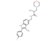N-{[2-(4-fluorophenyl)-3-methyl-1H-indol-5-yl]methyl}-2-methyl-3-morpholin-4-ylpropanamide