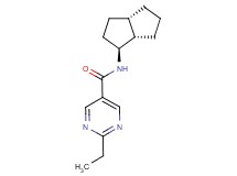 2-ethyl-N-[(1S*,3aS*,6aS*)-octahydropentalen-1-yl]pyrimidine-5-carboxamide