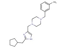 1-{[2-(cyclopentylmethyl)-1H-imidazol-4-yl]methyl}-4-(3-methylbenzyl)piperazine
