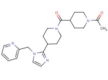 2-[(2-{1-[(1-acetylpiperidin-4-yl)carbonyl]piperidin-4-yl}-1H-imidazol-1-yl)methyl]pyridine