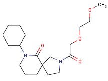 7-cyclohexyl-2-[(2-methoxyethoxy)acetyl]-2,7-diazaspiro[4.5]decan-6-one