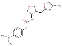 2-[4-(dimethylamino)phenyl]-N-{(3R*,4S*)-4-[(3-methylisoxazol-5-yl)methyl]tetrahydrofuran-3-yl}acetamide