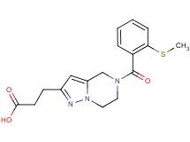 3-{5-[2-(methylthio)benzoyl]-4,5,6,7-tetrahydropyrazolo[1,5-a]pyrazin-2-yl}propanoic acid