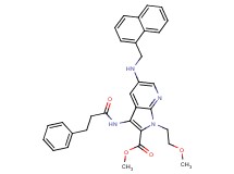 methyl 1-(2-methoxyethyl)-5-[(1-naphthylmethyl)amino]-3-[(3-phenylpropanoyl)amino]-1H-pyrrolo[2,3-b]pyridine-2-carboxylate