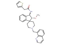 N-[(2R*,3R*)-2-methoxy-1'-(8-quinolinylmethyl)-2,3-dihydrospiro[indene-1,4'-piperidin]-3-yl]-2-(2-thienyl)acetamide