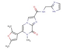 6-(2,5-dimethyl-3-furyl)-N-(1H-imidazol-2-ylmethyl)-7-methyl-8-oxo-7,8-dihydroimidazo[1,2-a]pyrazine-2-carboxamide