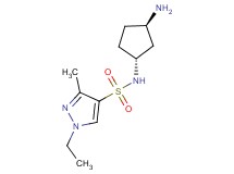 N-[(1R*,3R*)-3-aminocyclopentyl]-1-ethyl-3-methyl-1H-pyrazole-4-sulfonamide
