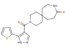 3-{[5-(2-thienyl)-1H-pyrazol-4-yl]carbonyl}-3,9-diazaspiro[5.6]dodecan-10-one