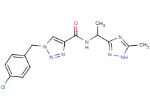 1-(4-chlorobenzyl)-N-[1-(5-methyl-1H-1,2,4-triazol-3-yl)ethyl]-1H-1,2,3-triazole-4-carboxamide