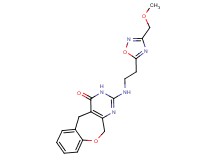 2-({2-[3-(methoxymethyl)-1,2,4-oxadiazol-5-yl]ethyl}amino)-5,11-dihydro[1]benzoxepino[3,4-d]pyrimidin-4(3H)-one