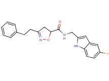 N-[(5-fluoro-1H-indol-2-yl)methyl]-3-(2-phenylethyl)-4,5-dihydro-5-isoxazolecarboxamide