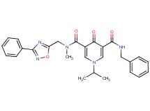 N'-benzyl-1-isopropyl-N-methyl-4-oxo-N-[(3-phenyl-1,2,4-oxadiazol-5-yl)methyl]-1,4-dihydro-3,5-pyridinedicarboxamide