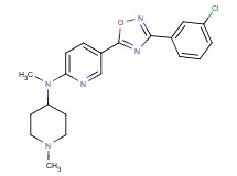5-[3-(3-chlorophenyl)-1,2,4-oxadiazol-5-yl]-N-methyl-N-(1-methyl-4-piperidinyl)-2-pyridinamine