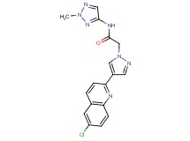 2-[4-(6-chloroquinolin-2-yl)-1H-pyrazol-1-yl]-N-(2-methyl-2H-1,2,3-triazol-4-yl)acetamide