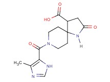 8-[(4-methyl-1H-imidazol-5-yl)carbonyl]-2-oxo-1,8-diazaspiro[4.5]decane-4-carboxylic acid