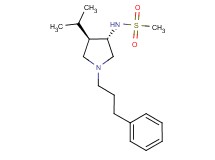 N-[(3S*,4R*)-4-isopropyl-1-(3-phenylpropyl)pyrrolidin-3-yl]methanesulfonamide