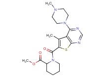 methyl 1-{[5-methyl-4-(4-methyl-1-piperazinyl)thieno[2,3-d]pyrimidin-6-yl]carbonyl}-2-piperidinecarboxylate