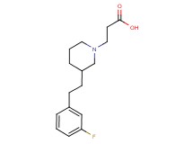 3-{3-[2-(3-fluorophenyl)ethyl]-1-piperidinyl}propanoic acid