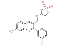 N-{[2-(3-chlorophenyl)-7-methyl-3-quinolinyl]methyl}tetrahydro-3-thiophenamine 1,1-dioxide