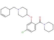 4-[5-chloro-2-(1-piperidinylcarbonyl)phenoxy]-1-(3-cyclohexen-1-ylmethyl)piperidine
