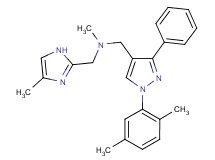 1-[1-(2,5-dimethylphenyl)-3-phenyl-1H-pyrazol-4-yl]-N-methyl-N-[(4-methyl-1H-imidazol-2-yl)methyl]methanamine