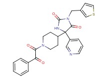 5-{1-[oxo(phenyl)acetyl]-4-piperidinyl}-5-(3-pyridinyl)-3-(3-thienylmethyl)-2,4-imidazolidinedione