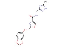 2-[(1,3-benzodioxol-5-yloxy)methyl]-N-[(5-methyl-1H-1,2,4-triazol-3-yl)methyl]-1,3-oxazole-4-carboxamide