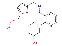 1-{3-[({[5-(methoxymethyl)-2-furyl]methyl}amino)methyl]-2-pyridinyl}-3-piperidinol