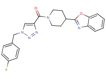 2-(1-{[1-(4-fluorobenzyl)-1H-1,2,3-triazol-4-yl]carbonyl}-4-piperidinyl)-1,3-benzoxazole