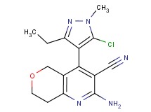 2-amino-4-(5-chloro-3-ethyl-1-methyl-1H-pyrazol-4-yl)-7,8-dihydro-5H-pyrano[4,3-b]pyridine-3-carbonitrile