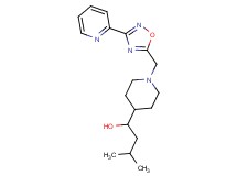 3-methyl-1-(1-{[3-(2-pyridinyl)-1,2,4-oxadiazol-5-yl]methyl}-4-piperidinyl)-1-butanol