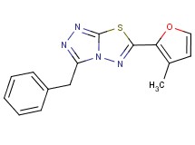 3-benzyl-6-(3-methyl-2-furyl)[1,2,4]triazolo[3,4-b][1,3,4]thiadiazole