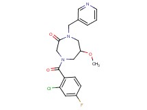 4-(2-chloro-4-fluorobenzoyl)-6-methoxy-1-(3-pyridinylmethyl)-1,4-diazepan-2-one