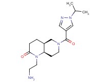 rel-(4aS,8aR)-1-(2-aminoethyl)-6-[(1-isopropyl-1H-pyrazol-4-yl)carbonyl]octahydro-1,6-naphthyridin-2(1H)-one hydrochloride