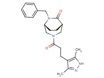(1S*,5R*)-6-benzyl-3-[3-(3,5-dimethyl-1H-pyrazol-4-yl)propanoyl]-3,6-diazabicyclo[3.2.2]nonan-7-one